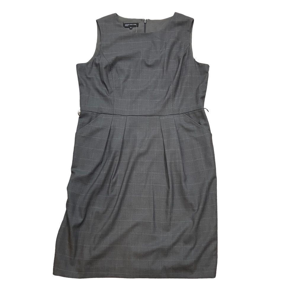 Brand new with Tags Jones New York Grey Pinstripe Chelsea Dress Size 16